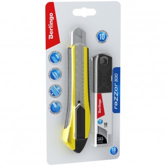 Нож канцелярский 18мм Berlingo 
