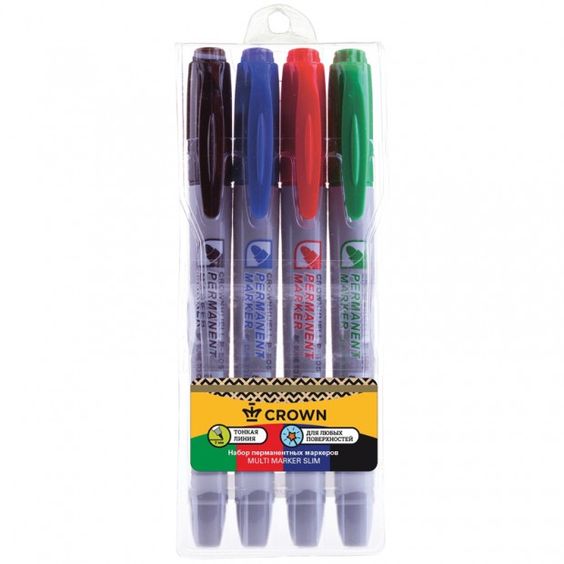 Набор перманентных маркеров Crown 
