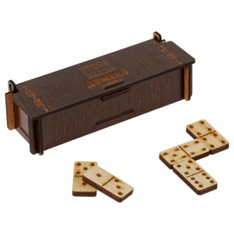 Игра настольная Домино, ТРИ СОВЫ, фанера, шкатулка из ХДФ Игра настольная Домино, ТРИ СОВЫ, фанера, шкатулка из ХДФ