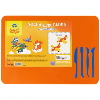 Набор для лепки Мульти-Пульти, доска А3+4 стека, пластик, оранжевый, пленка Набор для лепки Мульти-Пульти, доска А3+4 стека, пластик, оранжевый, пленка