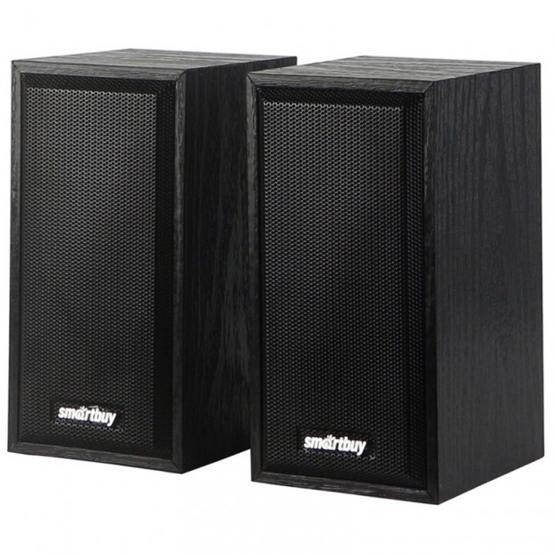 Колонки Smartbuy ONE, 2*3W, деревянный корпус, питание от USB, черный Колонки Smartbuy ONE, 2*3W, деревянный корпус, питание от USB, черный
