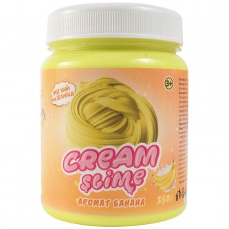 Слайм Cream-Slime, желтый, с ароматом банана, 250мл