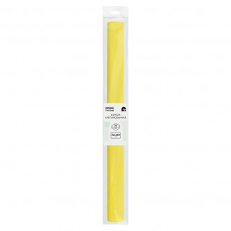 Бумага крепированная ТРИ СОВЫ, 50*250см, 32г/м2, желтая, в рулоне, пакет с европодвесом