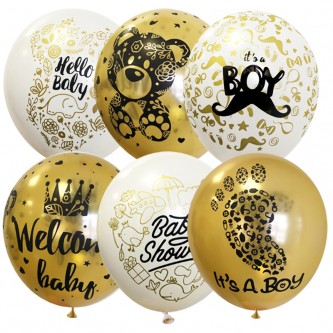 Воздушные шары, 25шт., М12/30см, ПатиБум Воздушные шары, 25шт., М12/30см, ПатиБум