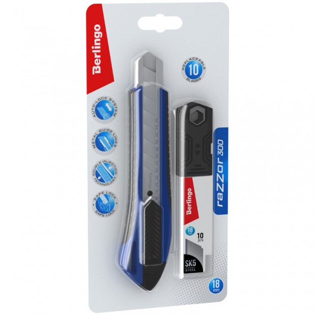 Нож канцелярский 18мм Berlingo Нож канцелярский 18мм Berlingo