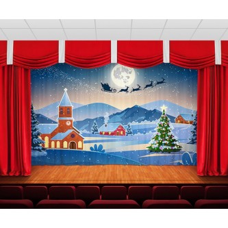 Занавес Дед мороз над деревней 2 Занавес Дед мороз над деревней 2