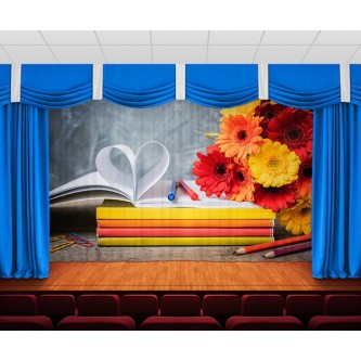 Занавес Цветы на тетради 2