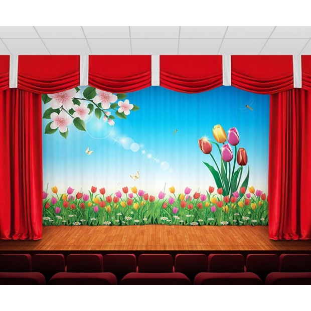 Занавес Тюльпаны на лугу Занавес Тюльпаны на лугу