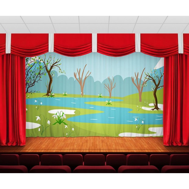 Занавес Весенний пейзаж Занавес Весенний пейзаж