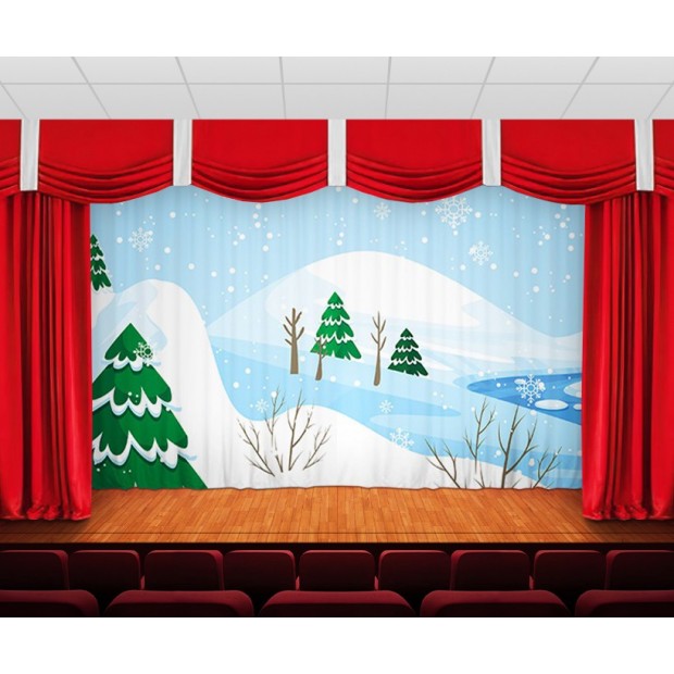 Занавес Зимний пейзаж Занавес Зимний пейзаж
