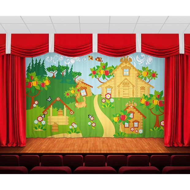 Занавес Домики в деревне Занавес Домики в деревне