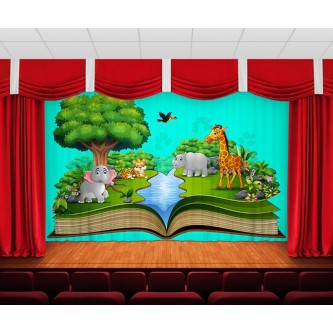 Занавес Звери на книжке Занавес Звери на книжке