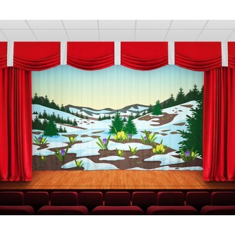 Занавес Весенний пейзаж 3 Занавес Весенний пейзаж 3