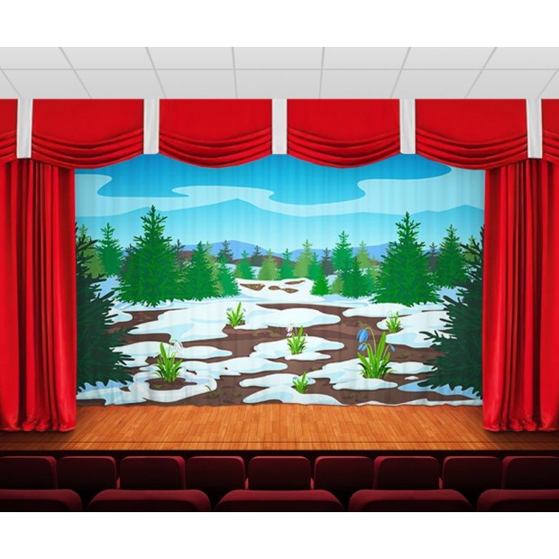 Занавес Весенний пейзаж 4 Занавес Весенний пейзаж 4