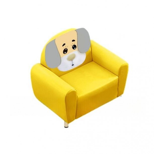 Кресло детское модель 12 жёлтое серия 