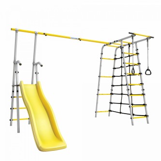 Детский спортивный комплекс для дачи Богатырь Плюс - 2 (желтый/серый) (без качелей) Детский спортивный комплекс для дачи Богатырь Плюс - 2 (желтый/серый) (без качелей)