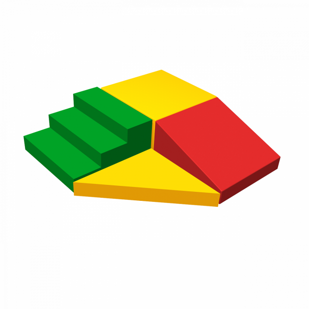 Мягкий спортивный модуль «Угловая лесенка» Мягкий спортивный модуль «Угловая лесенка»