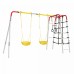Комплект: лестница, набор для взбирания, кольца, качели 2 шт (красный/желтый/белый) Комплект: лестница, набор для взбирания, кольца, качели 2 шт (красный/желтый/белый)