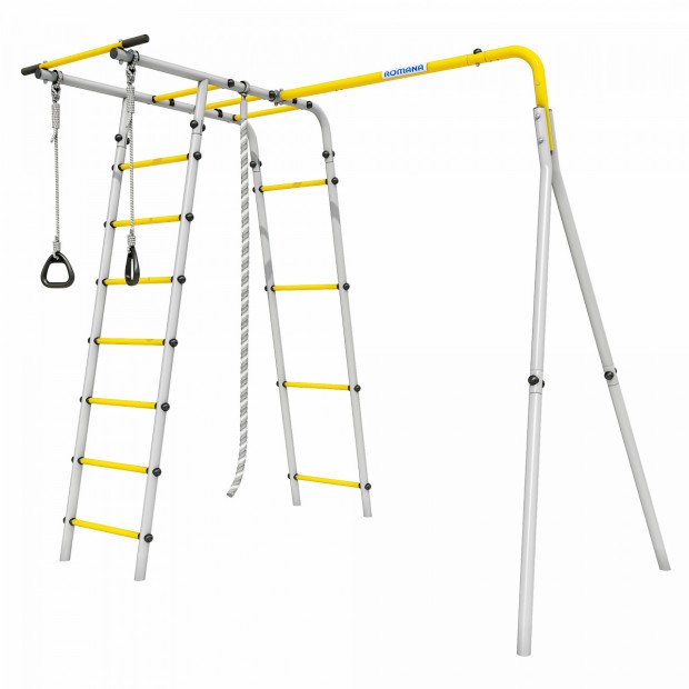 Детский спортивный комплекс для дачи Лесная поляна - 3 (желтый/серый) (без качелей) Детский спортивный комплекс для дачи Лесная поляна - 3 (желтый/серый) (без качелей)