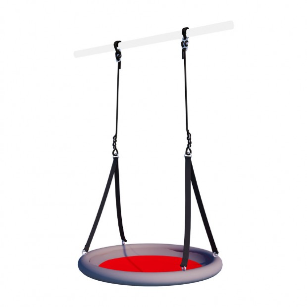 Качели гнездо (красный/серый)