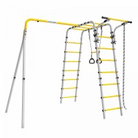 Детский спортивный комплекс для дачи Веселая лужайка - 2 (желтый/серый) (без качелей) Детский спортивный комплекс для дачи Веселая лужайка - 2 (желтый/серый) (без качелей)