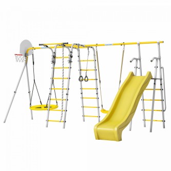 Детский спортивный комплекс для дачи Веселая лужайка-2 PRO с горкой 1200 мм (Комплект №13) Детский спортивный комплекс для дачи Веселая лужайка-2 PRO с горкой 1200 мм (Комплект №13)