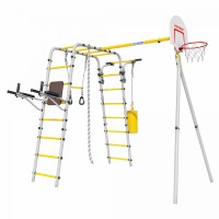 Детский спортивный комплекс для дачи Fitness (Фитнес, желтый/серый) (без качелей) Детский спортивный комплекс для дачи Fitness (Фитнес, желтый/серый) (без качелей)