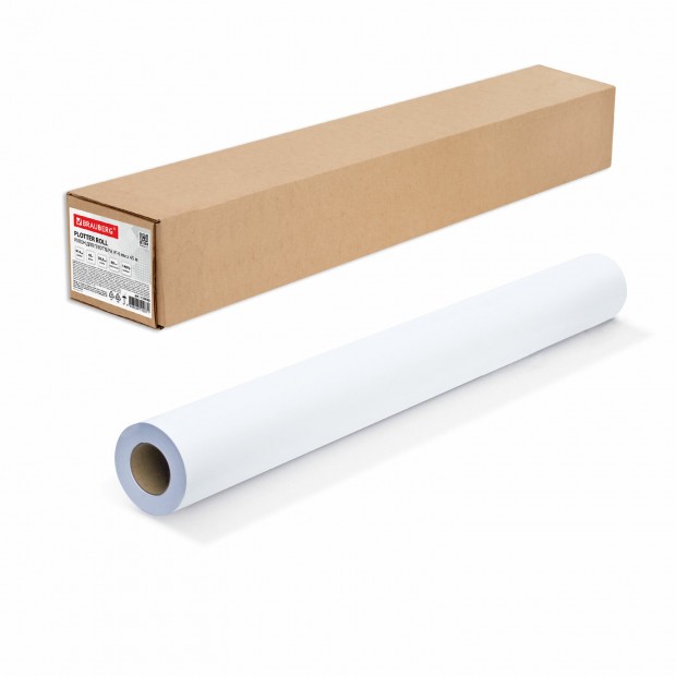 Бумага широкоформатная рулон для плоттера, 914 мм х 45 м х втулка 50,8 мм, 90 г/м2, белизна CIE 146%, BRAUBERG, 110450 Бумага широкоформатная рулон для плоттера, 914 мм х 45 м х втулка 50,8 мм, 90 г/м2, белизна CIE 146%, BRAUBERG, 110450