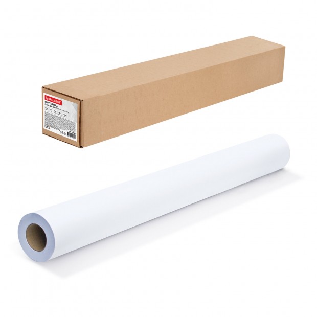 Бумага широкоформатная рулон для плоттера, 914 мм х 30 м х втулка 50,8 мм, 120 г/м2, белизна CIE 146%, BRAUBERG, 110622 Бумага широкоформатная рулон для плоттера, 914 мм х 30 м х втулка 50,8 мм, 120 г/м2, белизна CIE 146%, BRAUBERG, 110622