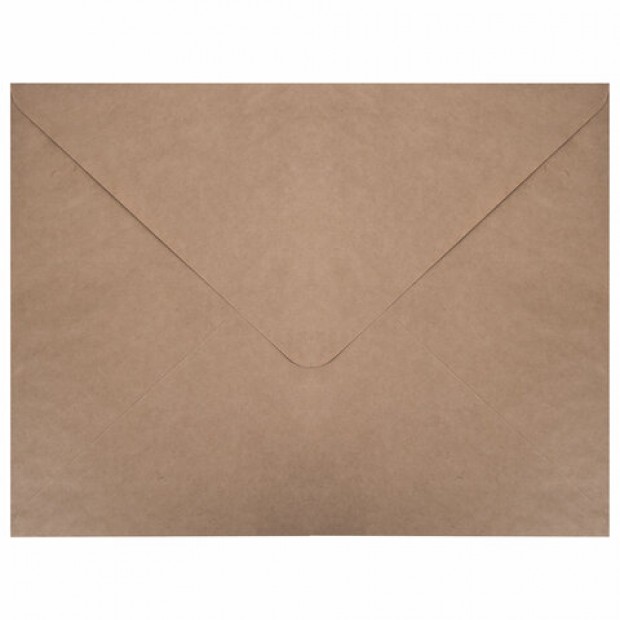 Конверты (290х390 мм) КРАФТ, без клея, 90 г/м2, КОМПЛЕКТ 500 шт., треугольный клапан