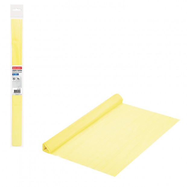 Бумага гофрированная/креповая, 32 г/м2, 50х250 см, молочная, в рулоне, BRAUBERG, 112519 Бумага гофрированная/креповая, 32 г/м2, 50х250 см, молочная, в рулоне, BRAUBERG, 112519