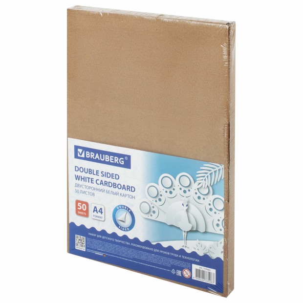 Картон белый А4 МЕЛОВАННЫЙ (белый оборот), 50 листов, в коробке, BRAUBERG, 210х297 мм, 113562 Картон белый А4 МЕЛОВАННЫЙ (белый оборот), 50 листов, в коробке, BRAUBERG, 210х297 мм, 113562