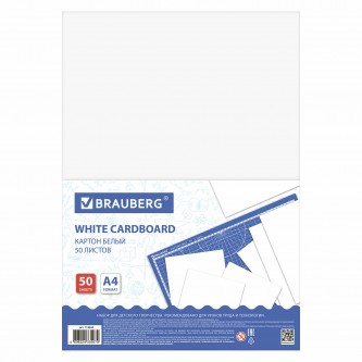 Картон белый А4 МЕЛОВАННЫЙ (белый оборот), 50 листов, BRAUBERG, 210х297 мм, 113563 Картон белый А4 МЕЛОВАННЫЙ (белый оборот), 50 листов, BRAUBERG, 210х297 мм, 113563