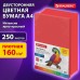 Бумага цветная ПЛОТНАЯ BRAUBERG, А4, 160г/м2, 250л, красная, интенсив, для печати, творчества, 116672 Бумага цветная ПЛОТНАЯ BRAUBERG, А4, 160г/м2, 250л, красная, интенсив, для печати, творчества, 116672