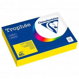 Бумага цветная CLAIREFONTAINE, А4, 80 г/м2, 500 л., интенсив, солнечно-желтый, Франция, 1978PC Бумага цветная CLAIREFONTAINE, А4, 80 г/м2, 500 л., интенсив, солнечно-желтый, Франция, 1978PC