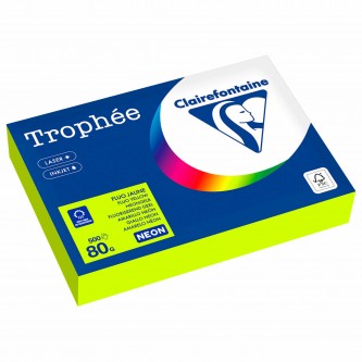 Бумага цветная CLAIREFONTAINE, А4, 80 г/м2, 500 л., неон, желтый, Франция, 2977PC Бумага цветная CLAIREFONTAINE, А4, 80 г/м2, 500 л., неон, желтый, Франция, 2977PC