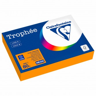 Бумага цветная CLAIREFONTAINE, А4, 80 г/м2, 500 л., неон, оранжевый, Франция, 2978C, 2978PC Бумага цветная CLAIREFONTAINE, А4, 80 г/м2, 500 л., неон, оранжевый, Франция, 2978C, 2978PC