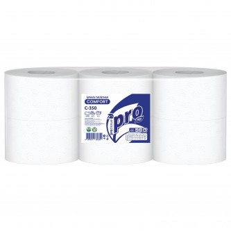 Бумага туалетная 525 метров, PROtissue (T1) COMFORT, 1-слойная, белая, КОМПЛЕКТ 6 рулонов, С350