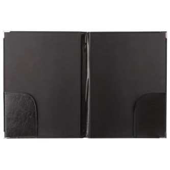 Папка адресная из кожзама без надписи, формат А4, 33х25х2 см, черная Папка адресная из кожзама без надписи, формат А4, 33х25х2 см, черная