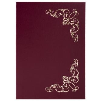 Папка адресная бумвинил с виньеткой, формат А4, бордовая, индивидуальная упаковка, STAFF Папка адресная бумвинил с виньеткой, формат А4, бордовая, индивидуальная упаковка, STAFF