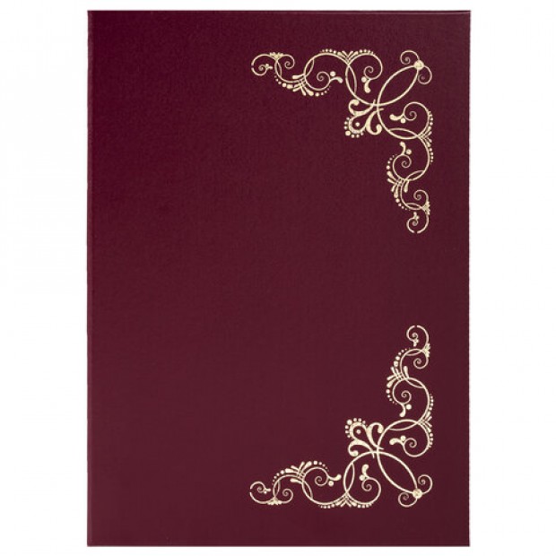 Папка адресная бумвинил с виньеткой, формат А4, бордовая, индивидуальная упаковка, STAFF Папка адресная бумвинил с виньеткой, формат А4, бордовая, индивидуальная упаковка, STAFF