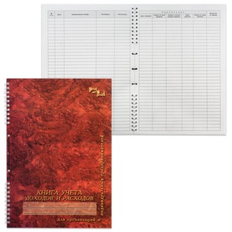Книга учета доходов и расходов, 50 л., картон, на гребне, А4 (204х290 мм), 13с21-50 Книга учета доходов и расходов, 50 л., картон, на гребне, А4 (204х290 мм), 13с21-50