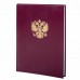 Книга учета 96 л., клетка, твердая, бумвинил, офсет, герб, А4 (200х290 мм), BRAUBERG, бордовая, 130276