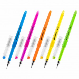 Ручка гелевая BRAUBERG DIAMOND NEON, ЧЕРНАЯ, корпус ассорти, игольчатый узел 0,5 мм, линия письма 0,25 мм, 144132 Ручка гелевая BRAUBERG DIAMOND NEON, ЧЕРНАЯ, корпус ассорти, игольчатый узел 0,5 мм, линия письма 0,25 мм, 144132