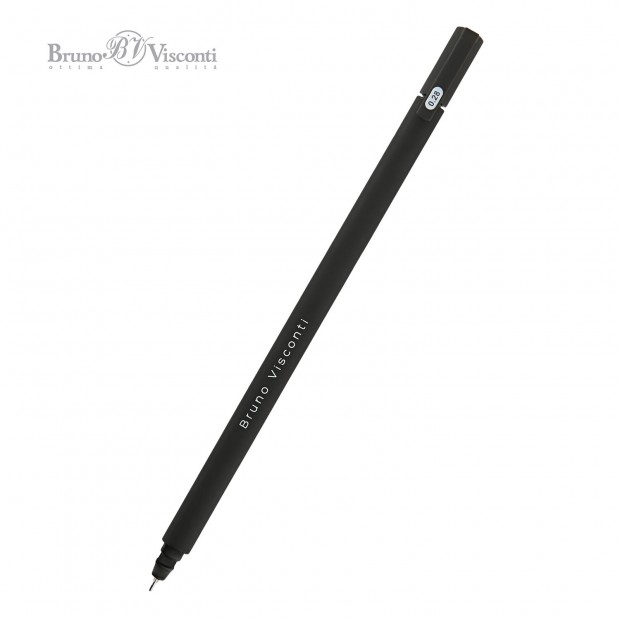 Ручка гелевая BRUNO VISCONTI Super Slim Black, ЧЕРНАЯ, узел 0,28мм, линия 0,2мм, 20-0, 20-0397 Ручка гелевая BRUNO VISCONTI Super Slim Black, ЧЕРНАЯ, узел 0,28мм, линия 0,2мм, 20-0, 20-0397