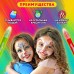 Краски для грима (аквагрим) ЮНЛАНДИЯ, НАБОР 6 цветов, яркие цвета, для лица и тела, смываются водой, 191307 Краски для грима (аквагрим) ЮНЛАНДИЯ, НАБОР 6 цветов, яркие цвета, для лица и тела, смываются водой, 191307