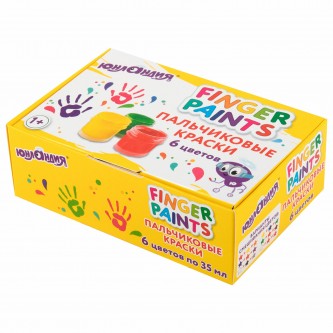 Краски пальчиковые для малышей от 1 года, классические цвета, 6 по 35 мл, ЮНЛАНДИЯ, 192567 Краски пальчиковые для малышей от 1 года, классические цвета, 6 по 35 мл, ЮНЛАНДИЯ, 192567