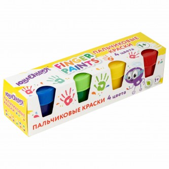 Краски пальчиковые для малышей от 1 года, классические цвета, 4 по 35 мл, ЮНЛАНДИЯ, 192568 Краски пальчиковые для малышей от 1 года, классические цвета, 4 по 35 мл, ЮНЛАНДИЯ, 192568