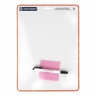 Доска двусторонняя маркерная А4 (240х337 мм), КЛЕТКА, 1 маркер + салфетка, CENTROPEN, 7779, 5 7779 0185 Доска двусторонняя маркерная А4 (240х337 мм), КЛЕТКА, 1 маркер + салфетка, CENTROPEN, 7779, 5 7779 0185