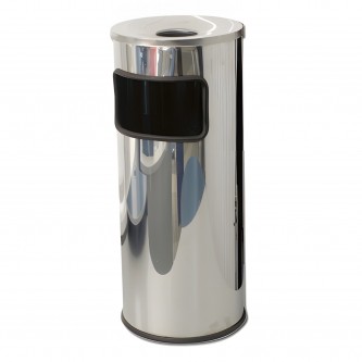 Урна металлическая с пепельницей, 600х250х250 мм, 29 литров, нержавеющая сталь, хром, 250НН Урна металлическая с пепельницей, 600х250х250 мм, 29 литров, нержавеющая сталь, хром, 250НН